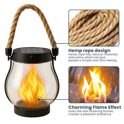 Easter Flash Sale -  Kaliiqo™ Flickering Flame Solar Lantern Outdoor Lights