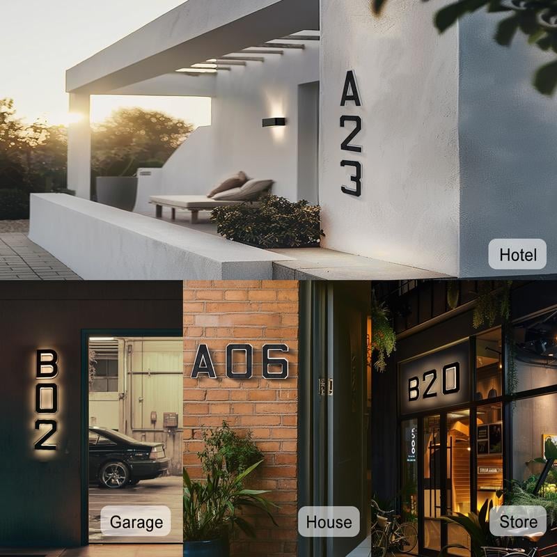 🌍Earth Day Solar Sale🌍 Solar Lighted House Number - Waterproof LED Address Sign