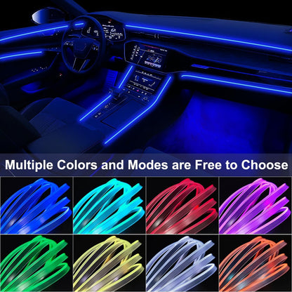 Smart RGB Car Lights with APP Control – 43.3" Acrylic Ambient Kit, Dreamcolor Flow & Universal Fit