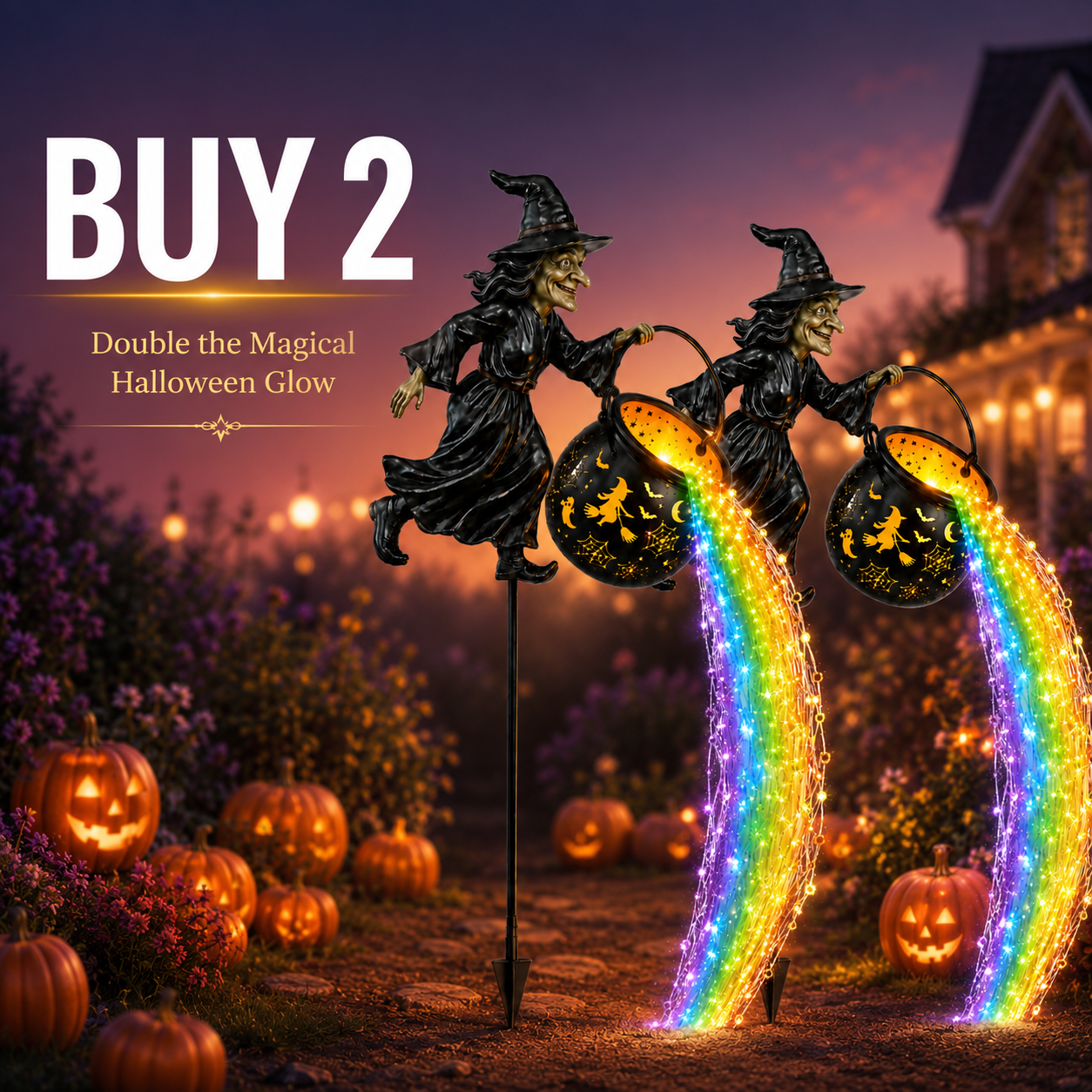 Early Halloween Special 49% OFF🎃Halloween Witch Cauldron Garden Light