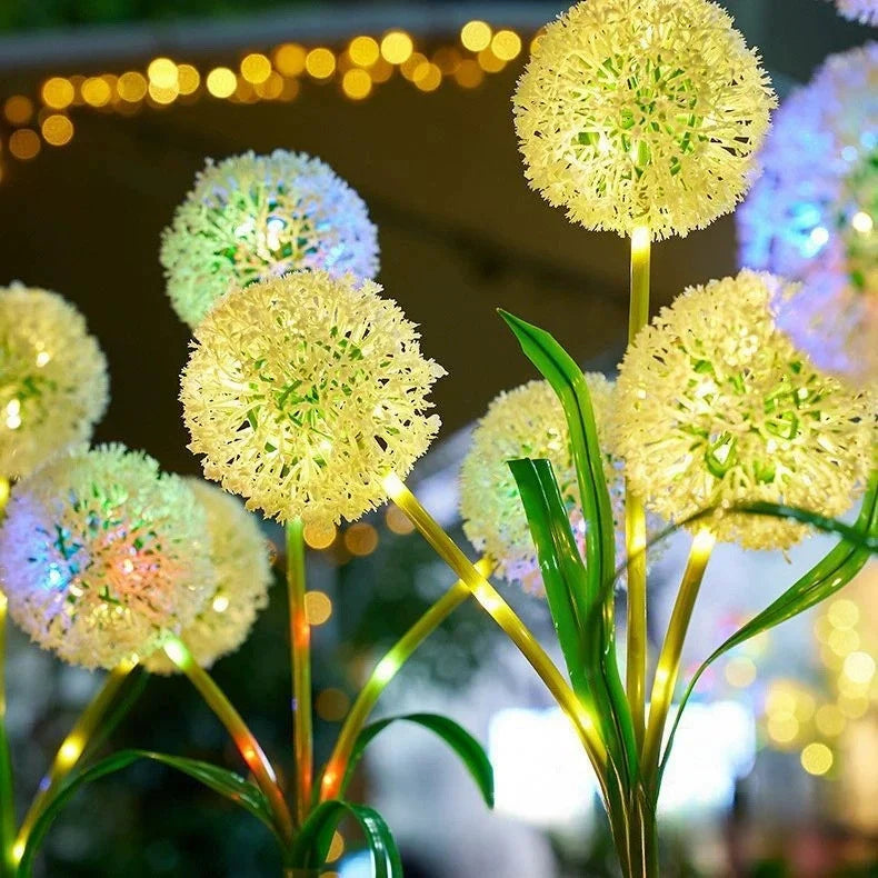 ☀️ Solar LED Dandelion Stake Lights 🌼Waterproof Outdoor Garden Lights for Lawn, Patio & Yard