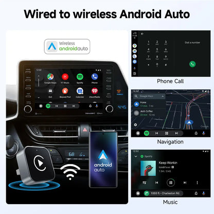 🚗 2026 Upgraded Wireless CarPlay Adapter – 2-in-1 CarPlay & Android Auto for Seamless Navigation & Entertainment